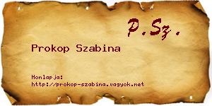 Prokop Szabina névjegykártya